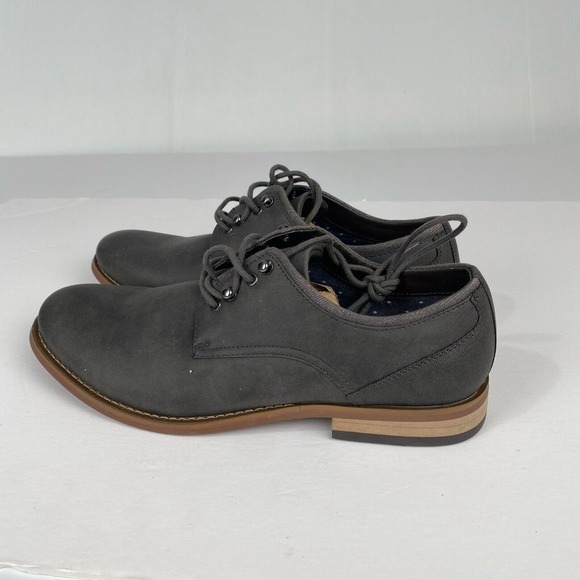 Other - RYE Hawker Men's Dress Shoes Size 10 Formal Oxfords Grey Leather Lace Up Low Toe